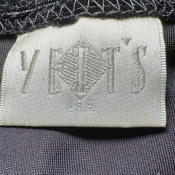 YETTS Top Size L Black Velvet Long Sleeve Tunic Shoulder Pads Made in USA Retro - Picture 6 of 7
